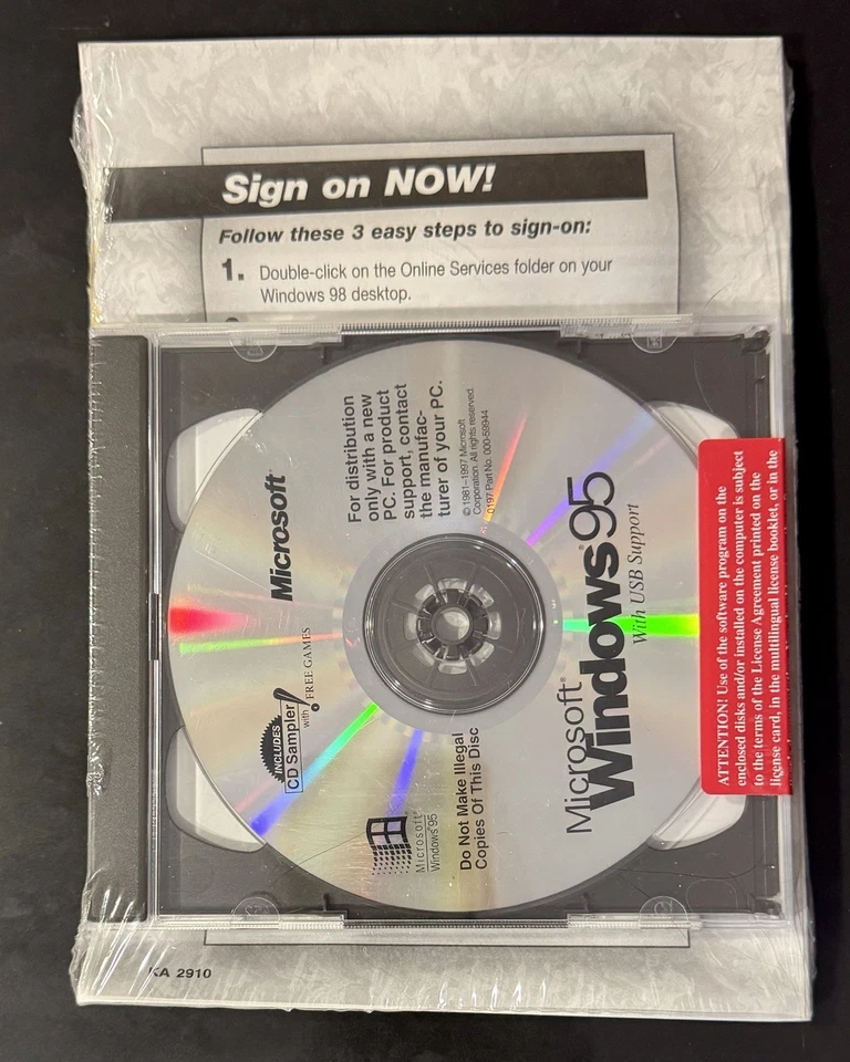 CD Installazione Windows 95 Sigillato - Immagine 2 di 2