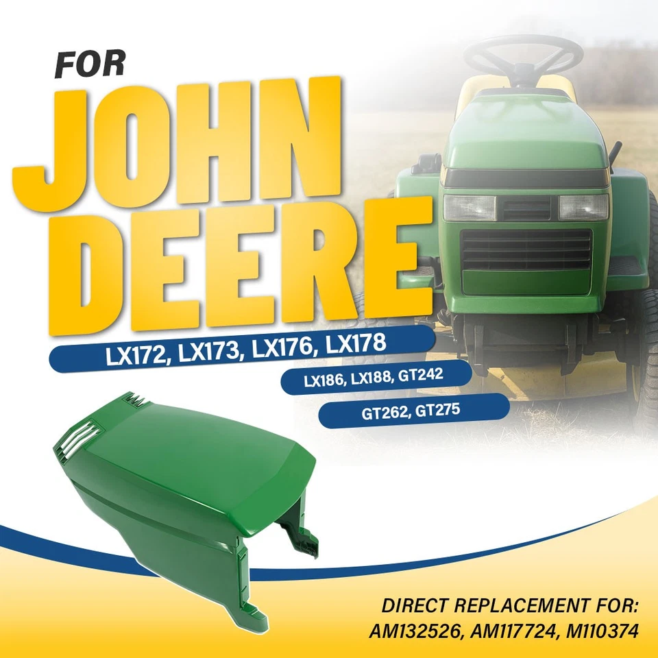 Upper &Lower Hood For John Deere LX172 LX173 LX176 Replace for AM132526 AM117724 - Image 2 of 4