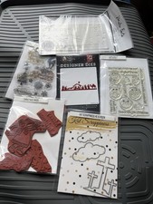 6 Pc Christmas Craft Lot Echo Park Maker Forte Kat Scrappiness Stamps Dies