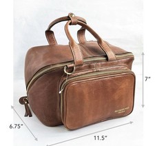 RE:DESIGNED   Project 39 Walnut Gold Leather Crossbody Tote Project Bag