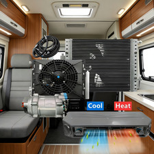 (UK STOCK)12V Underdash Heat&Cool Air Conditioner Universal Electric AC Unit