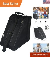 Large Capacity Inline Skate Bag   Durable Nylon with 3 Compartments, 15" Height