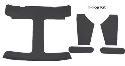 T-Top Headliner Kit w/ Sail Panels & Sun Visors Dark Charcoal Gray