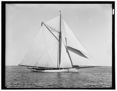 Volunteer,yachts,boats,ships,water vessels,sailing,Detroit Publishing Co,1890