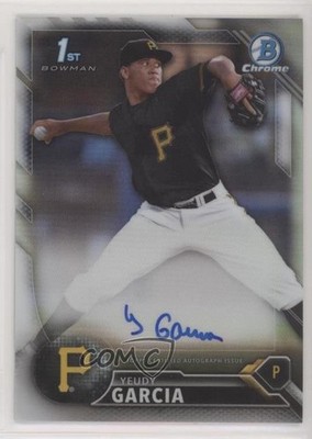 2016 Bowman Chrome Prospects Refractor 1/499 Yeudy Garcia #BCAP-YG Auto pd6