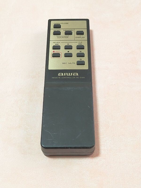 AIWAカセットデッキXK-S9000/XK-S7000用リモコンRC-S100 AIWA RC-S100 Black Tested Wireless Remote Control for XK