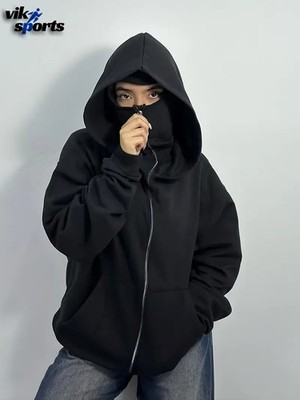 Balaclava Hoodie Oversized Unisex Sweatshirt Casual Streetwear Hoodie