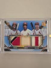 2021 Topps Triple Threads Lou Brock Yadier Molina Ozzie Smith STL Patch # to /3