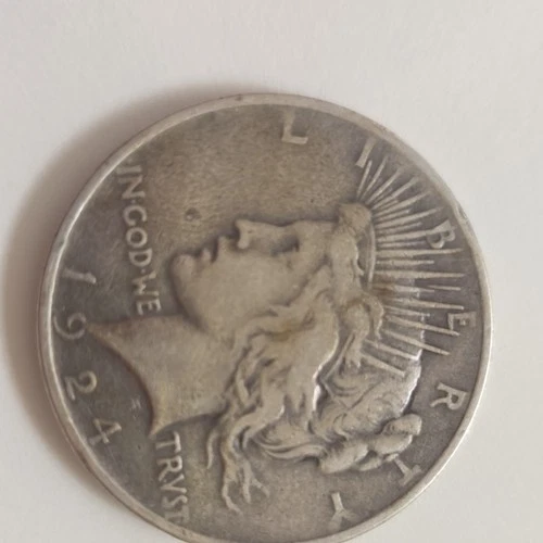 1924 Peace Dollar $1 90% Silver Business Strike US Coin Circulated