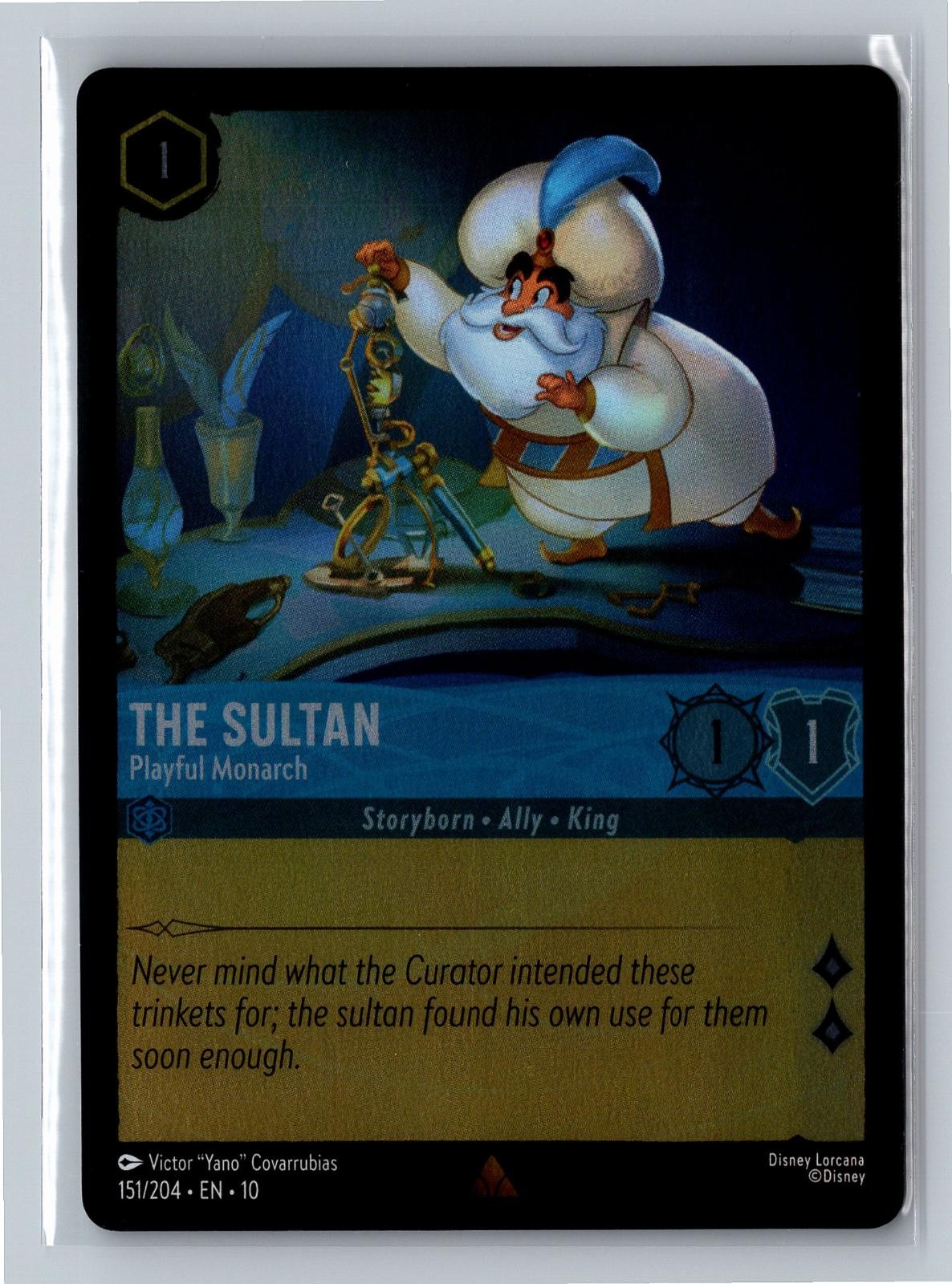 The Sultan - Playful Monarch 151/204 Whispers in the Well Lorcana Cold Foil NM