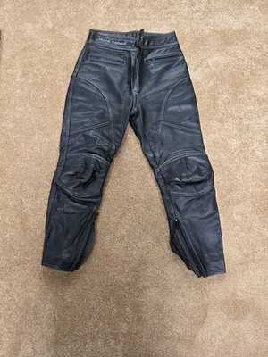 Frank Thomas Lady Rider Schwarz Leder Motorradhose Gr. 12 Euro 38 