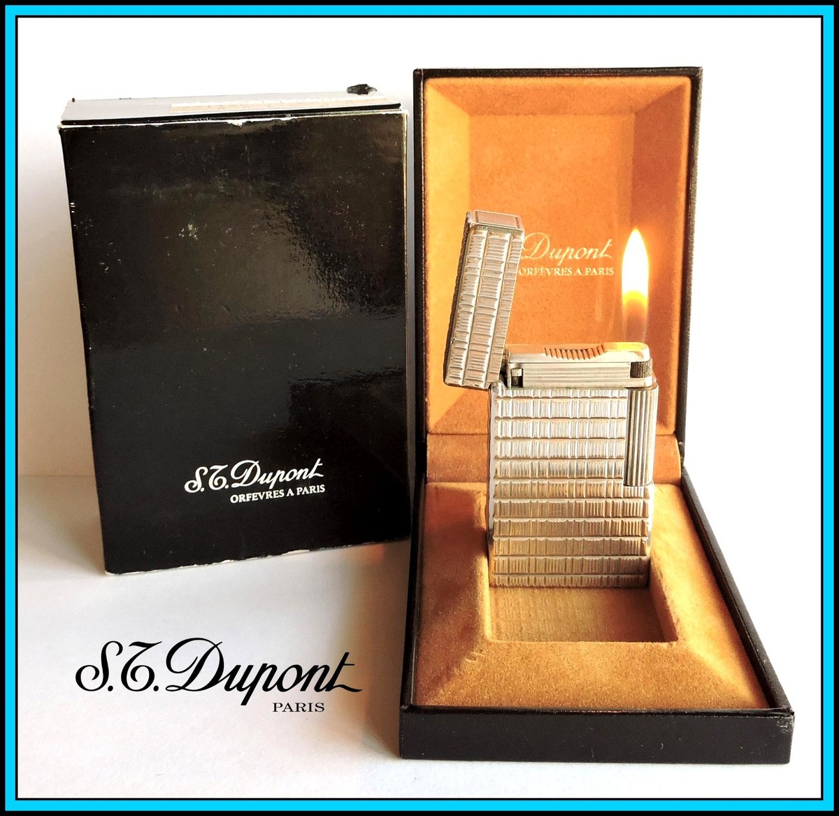 S.T.Dupont デュポン ライン 1 S シルバー色 ライター完動品美品 