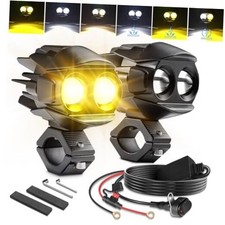 Motorcycle Auxiliary Lights Kit White Motorcycle LED Driving Fog Lights-D7