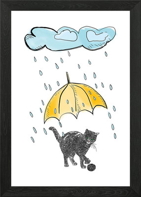 Playin Katze Gerahmtes Wandbild Poster Leinwanddruck Bild