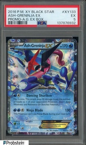 2016 Pokemon XY Black Star Promo A.G. Ex Box #XY133 Ash-Greninja Ex PSA 5 EX