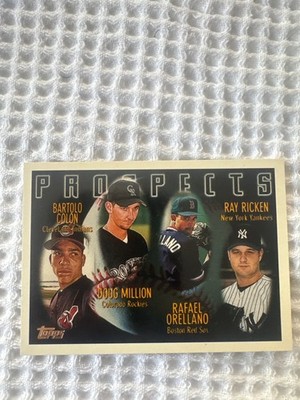 1996 Topps - Prospects Bartolo Colon, Doug Million, Ray Ricken #428 (RC)