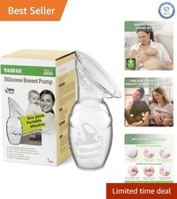 Lightweight 4oz Silicone Breast Pump - Perfect for On-the-Go Breastfeeding Moms
