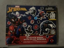 Sealed New. Marvel Spider-Man Sticker Book/ Play Scenes - 500 Stickers/5 scenes