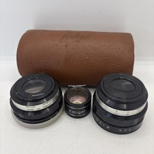 MCM Wide Angle & Telephoto Lens With Case Kaligar Made In Japan 1960s