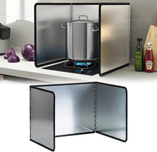 3 Sided Splatter Guard,Foldable Stainless Steel Oil Splatter Screens for Frying