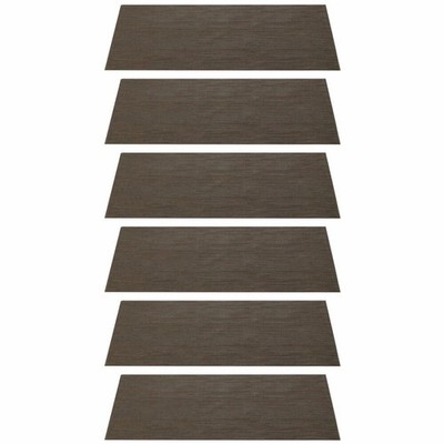 Leonardo Platzset 6er Set Tischset Platzdeckchen gewebtes PVC Abwaschbar Braun