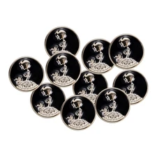 10pcs Gold White Pearl Buttons 18mm 0.39" Height Sewing Button Style X