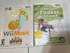 Nintendo Wii Music & Ubisoft My Fitness Coach Nintendo Wii Wi-Fi Manual Included