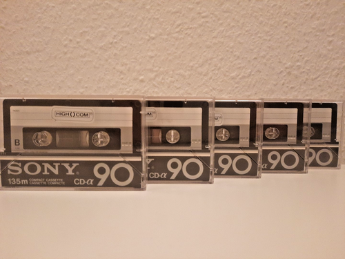 5 x Sony CD-a90 Type II CrO2 @ Tape Kassette cassette basf sony mc ...