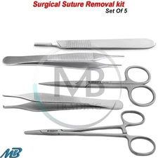 Surgical Suturing Suture Removal Practice Adson Tissue Forceps Medical Tools Kit