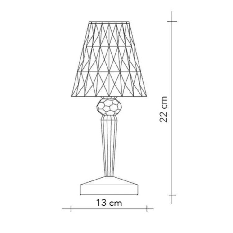 LAMPADA BATTERY CROMATA 09145XX  KARTELL SILVER - Immagine 3 di 3