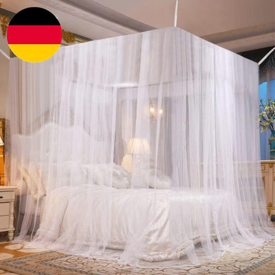 Moskitonetz Bett 220X210X200Cm, Moskitonetz Doppelbett Moskitonetz Reise Eckig M