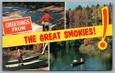Greetings From The Great Smokies Gatlinburg TN 1973 Postcard TS-315