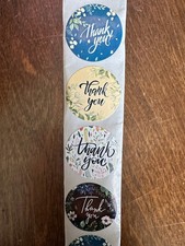 Thank You Stickers1 I Inch Roll of 500 Self-Adhesive for Packaging Gifts US