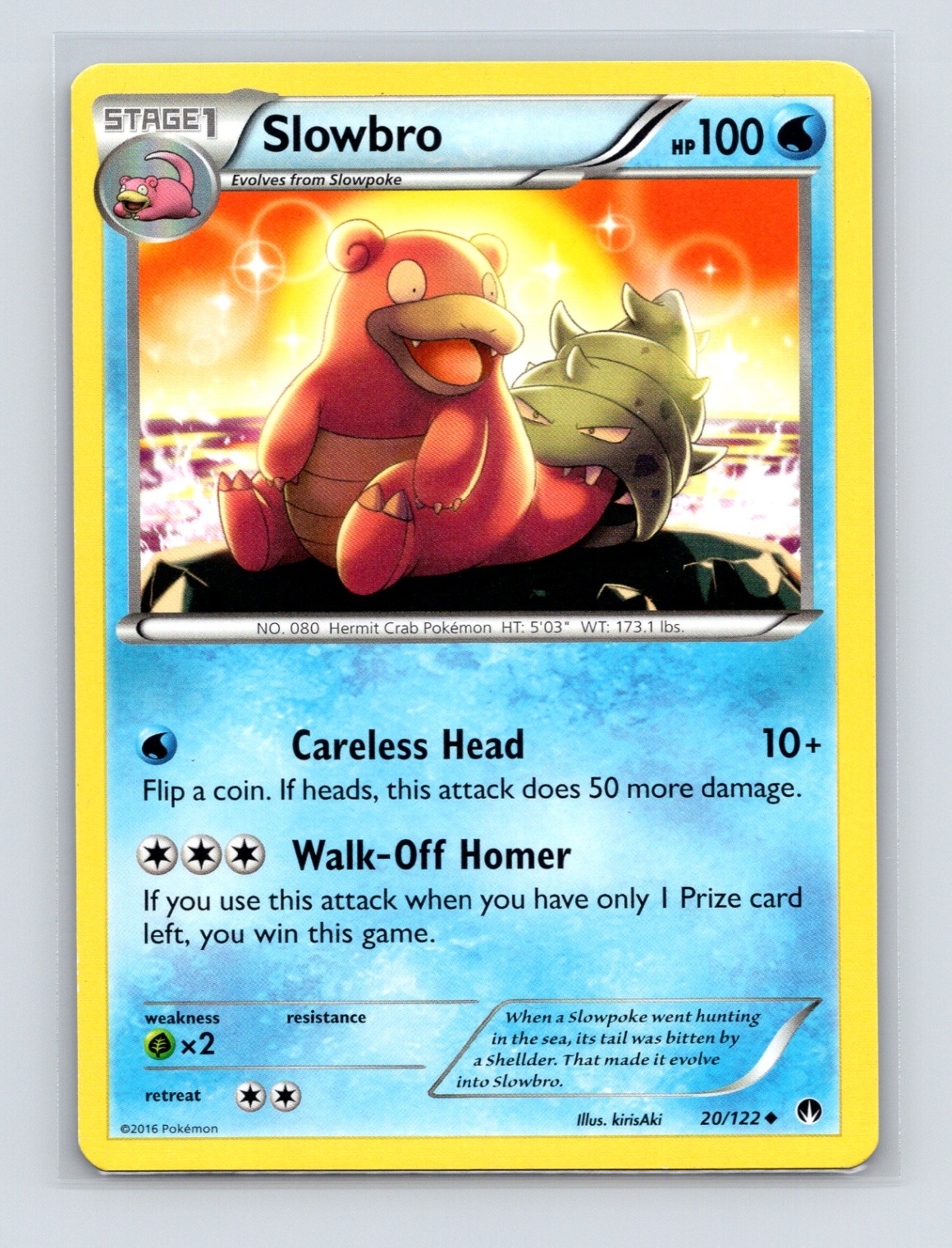 Pokémon TCG Slowbro 20/122 XY - BREAKpoint Normal LP