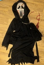 Scream Mask Heart Pump Bleeding Face Costume Med. 8-10 Child Blood Pump Face