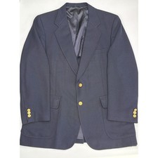 Mens Navy Blazer Gold Buttons Classic Fit Sport Coat 44