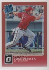 2016 Panini Donruss Optic Rated Rookies Red 31/99 Jose Peraza #43 0w7