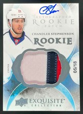2015 Exquisite Collection Rookie Autograph Patch Chandler Stephenson RC Auto /18