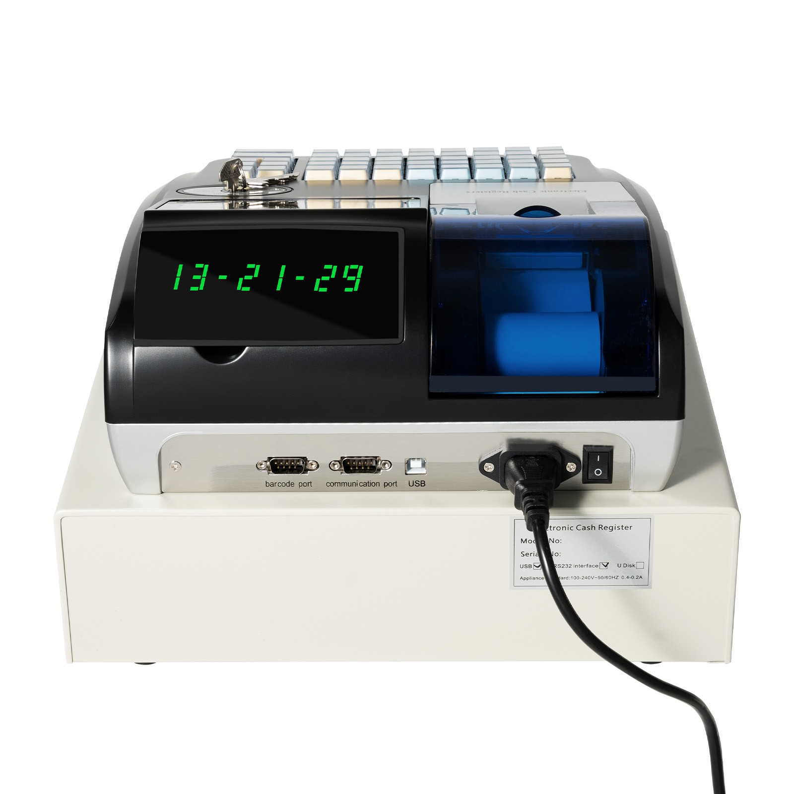 как выглядит 48 Keys Square POS Terminal Cash Register Complete W/ Printer, And Cash Drawer фото