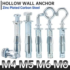 Plasterboard Fixings Heavy Duty Hollow Wall Anchors Cavity Plug Galvanized M4-M8
