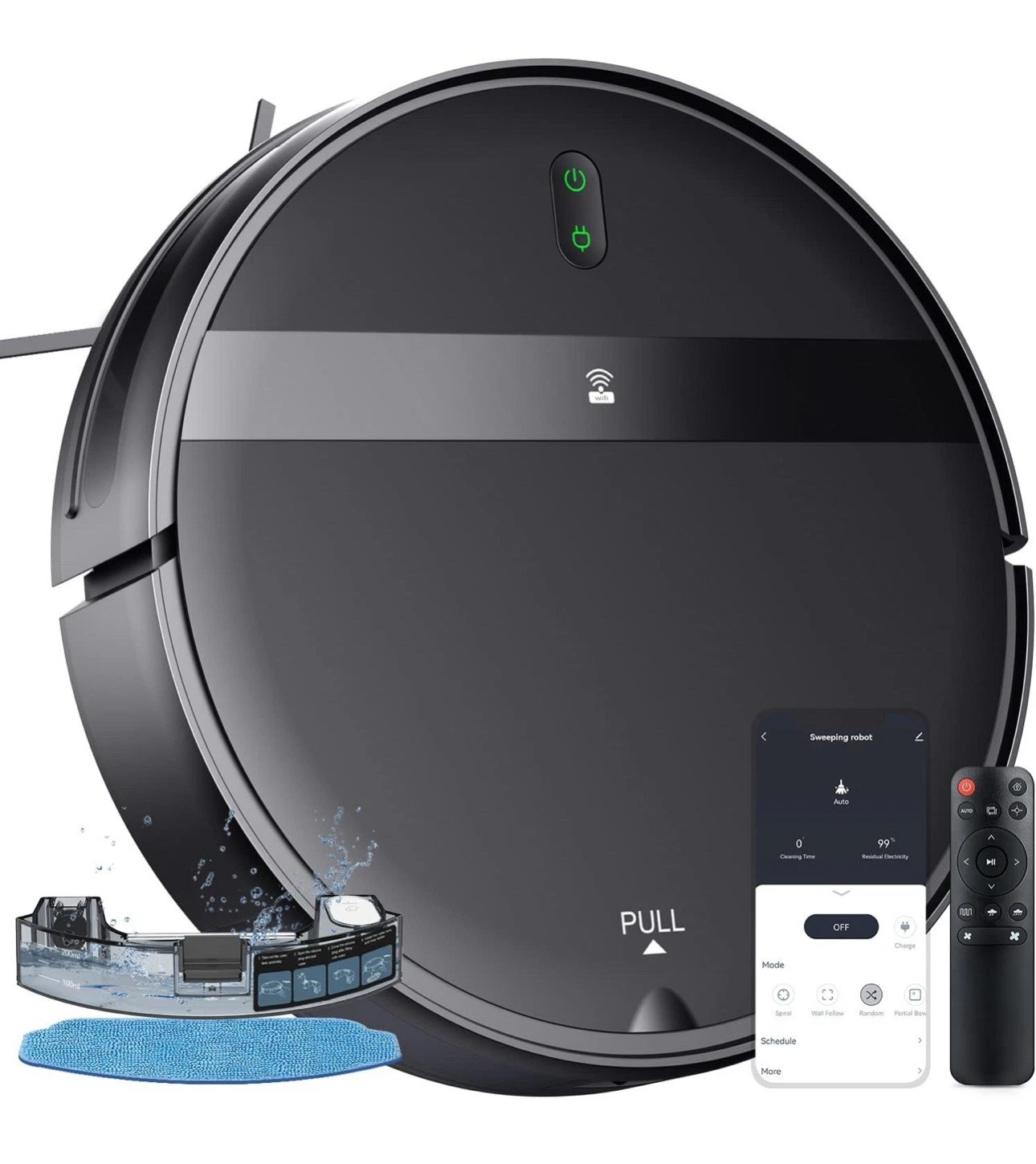Robot Vacuum and Mop Combo 2300Pa for Pet Hair | Robotic Vacuum Cleaner