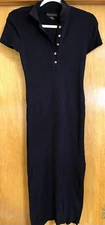 HOUSE OF HARLOW 1960, Womens S Black Knit Sweater Midi Dress, Leg Slit, MINT EUC