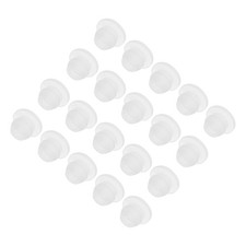 20pcs Silicone Snap in Locking Hole Plugs,5mm Narrow Groove 1.5mm Clear