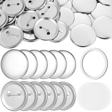 100 Sets Round Badge Making Supplies Button Maker Parts Pins Materials