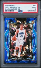 2024 PANINI SELECT BLUE CRACKED ICE #83 TRISTAN DA SILVA PSA 9