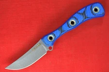 Busse Combat Trail Scalpel Battle Grade .18" Hollow Grey Blade, Blue/Black G10