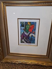 Marc Chagall Signed Portrait of Vava Custom Framed Print 9x12 Framed 31 X 27 