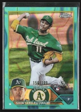 Shintaro Fujinami 2023 Topps Chrome Aqua Lava Refractor RC /199 #97 Oakland