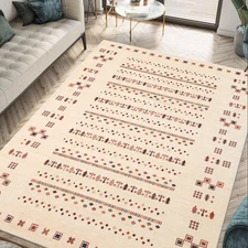 5x7 Rug - Machine Washable Area Rug with Non-Slip Backing, Ideal for Living R...