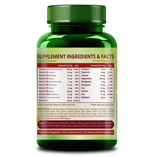Himalayan Organics Whole Food Multivitamin For Men 60 Veg Capsules Fast Ship - Picture 3 of 10